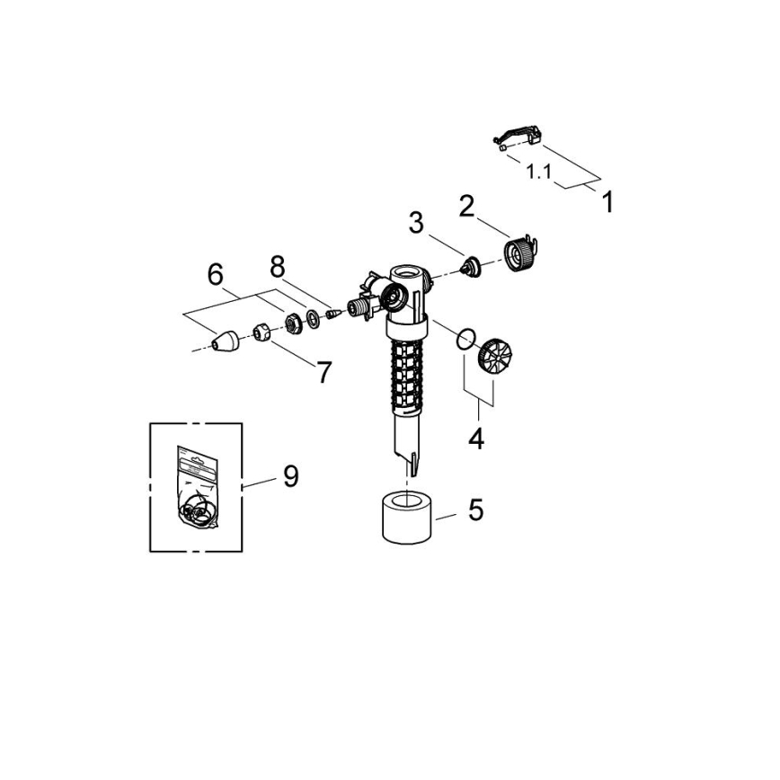 GROHE 37095000 - Napouštěcí ventil 38” lesklý chrom