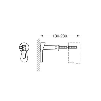 GROHE 3855800M - Nástěnná přípojka RAPID SL 130-230 mm lesklý chrom