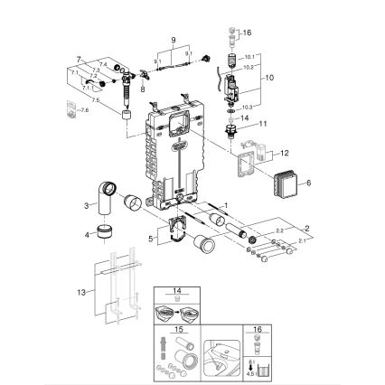 GROHE 38643001 - Modul pro WC UNISET 830 × 480 × 130 mm bílá