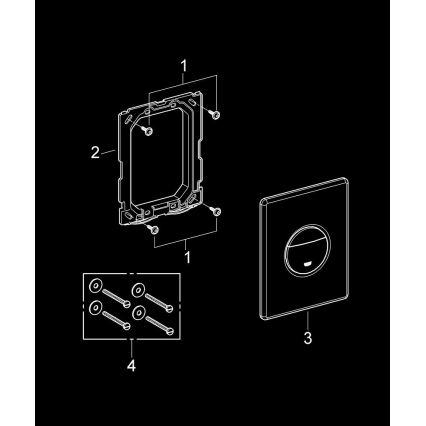 GROHE 38765000 - Splachovací tlačítko NOVA COSMOPOLITAN 156 × 197 mm chrom