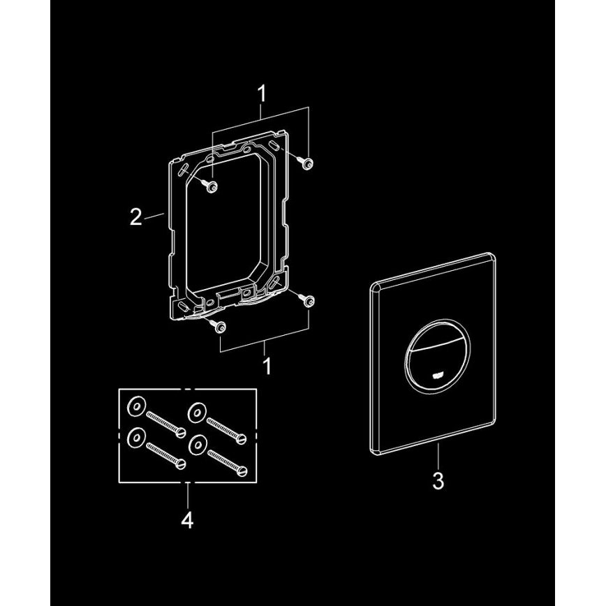 GROHE 38765000 - Splachovací tlačítko NOVA COSMOPOLITAN 156 × 197 mm chrom