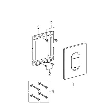 GROHE 38844000 - Splachovací tlačítko ARENA COSMOPOLITAN 156 × 197 mm chrom