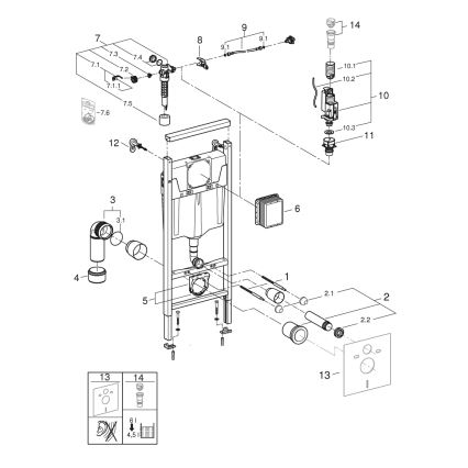 GROHE 38848000 - Modul pro WC RAPID SL 1,13 m bílá