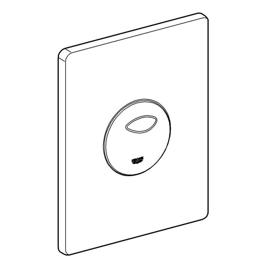 GROHE 38862000 - Splachovací tlačítko SKATE 156 × 197 mm lesklý chrom