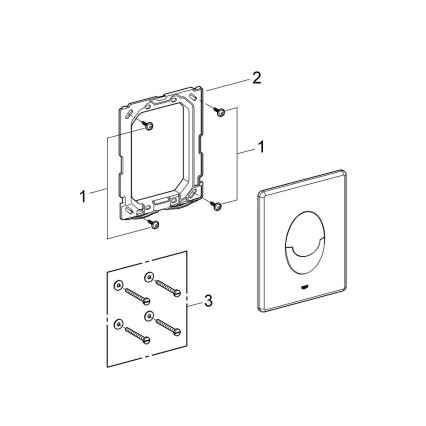 GROHE 38964KF0 - Splachovací tlačítko START 156 × 197 mm phantom černá