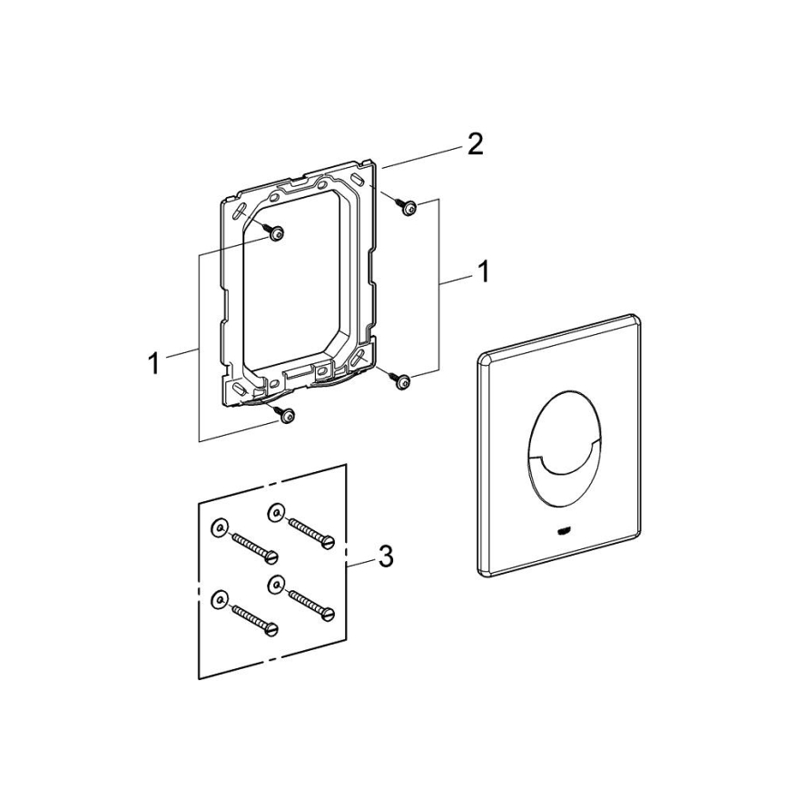GROHE 38964KF0 - Splachovací tlačítko START 156 × 197 mm phantom černá