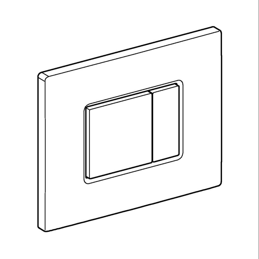 GROHE 38966000 - Ovládací tlačítko EVEN 156 × 197 mm lesklý chrom