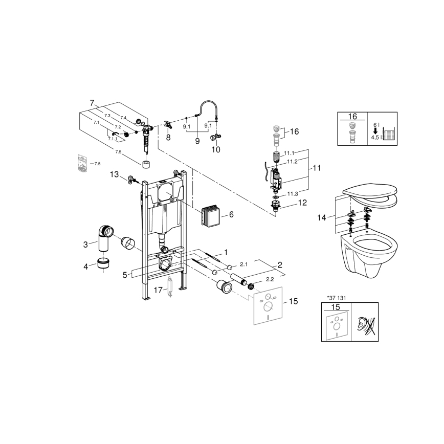 GROHE 39116000 - Set 4 v 1 SOLIDO COMPACT 1,13 m durobílá