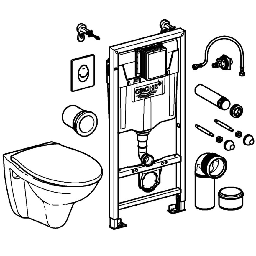 GROHE 39192000 - Set 4 v 1 SOLIDO 1,13 m durobílá