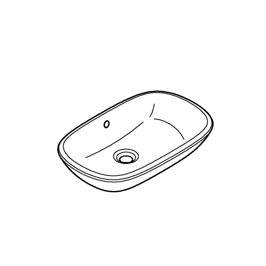 GROHE 39216000 - Umyvadlo na desku EUROSTYLE 500 × 380 mm keramika/bílá