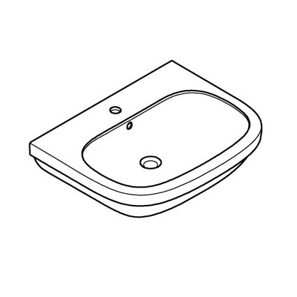 GROHE 39323000 - Umyvadlo EURO CERAMIC 650 × 514 mm keramika/bílá