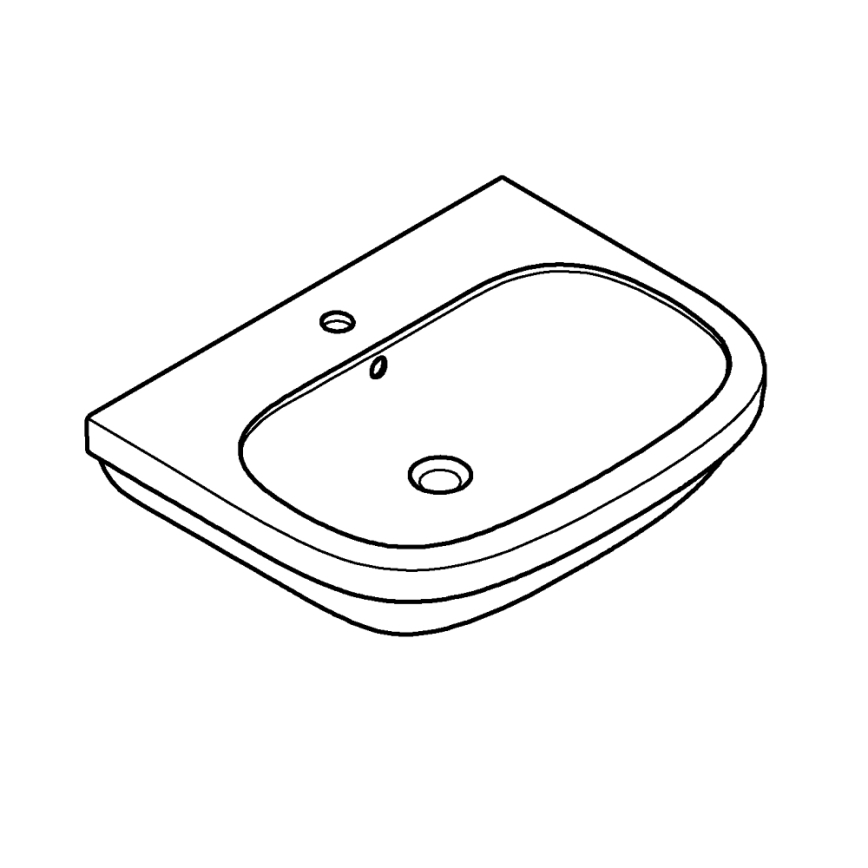 GROHE 39323000 - Umyvadlo EURO CERAMIC 650 × 514 mm keramika/bílá