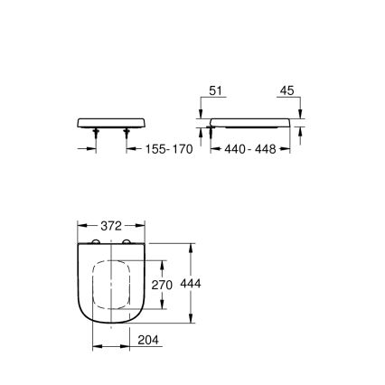 GROHE 39330002 - WC sedátko EURO CERAMIC durobílá