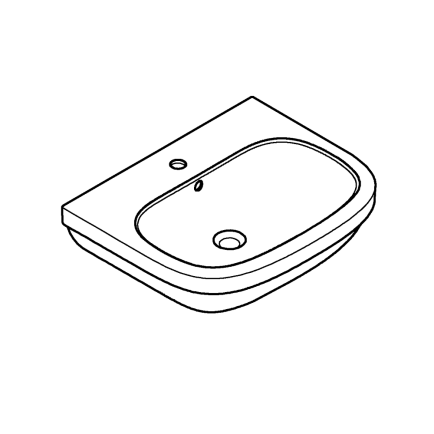 GROHE 39335000 - Umyvadlo EURO CERAMIC 595 × 482 mm keramika/bílá
