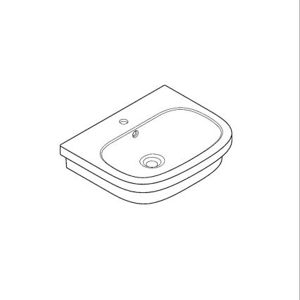 GROHE 39337000 - Umyvadlo na desku EURO CERAMIC 600 × 480 mm keramika/bílá