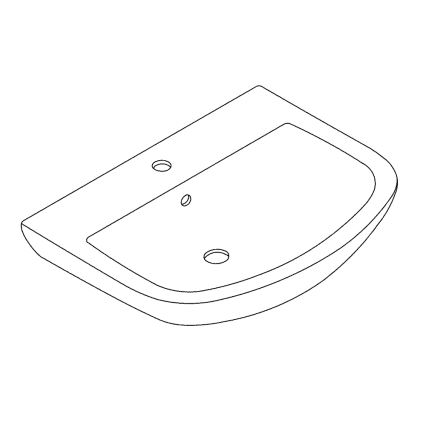 GROHE 39420000 - Umyvadlo EURO CERAMIC 646 × 468 mm keramika/bílá