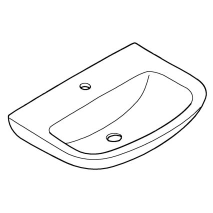 GROHE 39421000 - Umyvadlo BAU CERAMIC 609 × 442 mm keramika/bílá