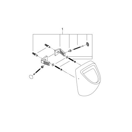 GROHE 39438000 - Pisoár BAU CERAMIC 337 × 355 × 552 mm keramika/bílá