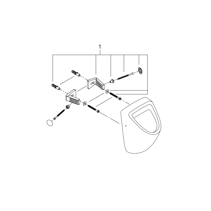 GROHE 39438000 - Pisoár BAU CERAMIC 337 × 355 × 552 mm keramika/bílá