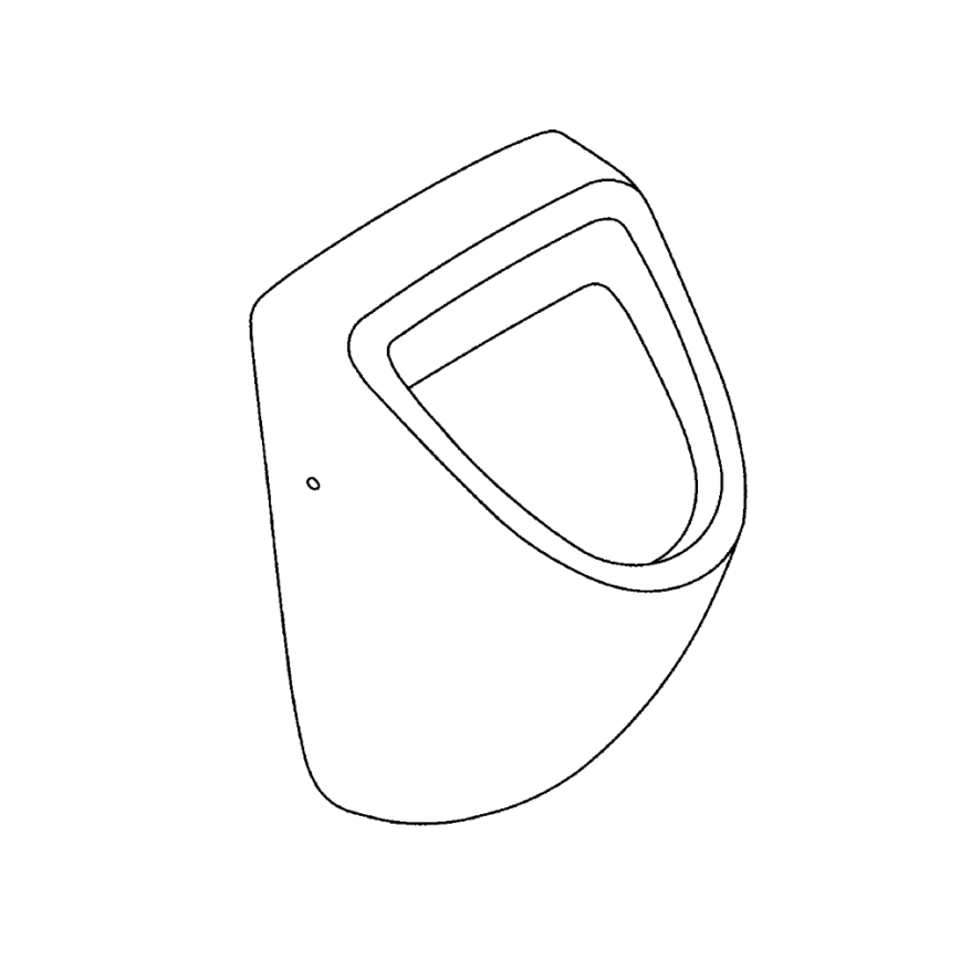 GROHE 39438000 - Pisoár BAU CERAMIC 337 × 355 × 552 mm keramika/bílá