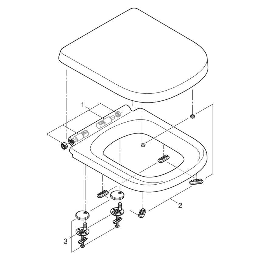 GROHE 39462000 - WC komplet EURO CERAMIC 67,5 x 37,4 x 77,4 cm keramika/bílá