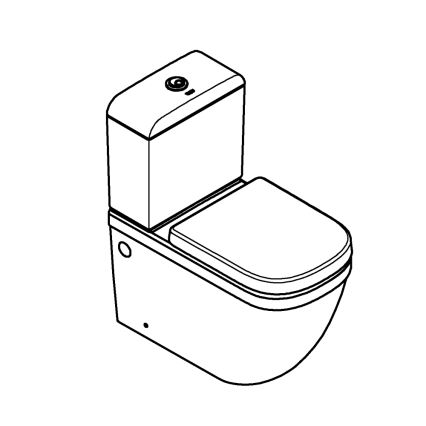GROHE 39462000 - WC komplet EURO CERAMIC 67,5 x 37,4 x 77,4 cm keramika/bílá