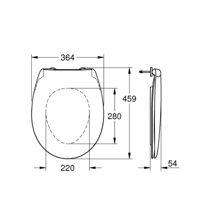 GROHE 39492000 - WC sedátko BAU CERAMIC durobílá
