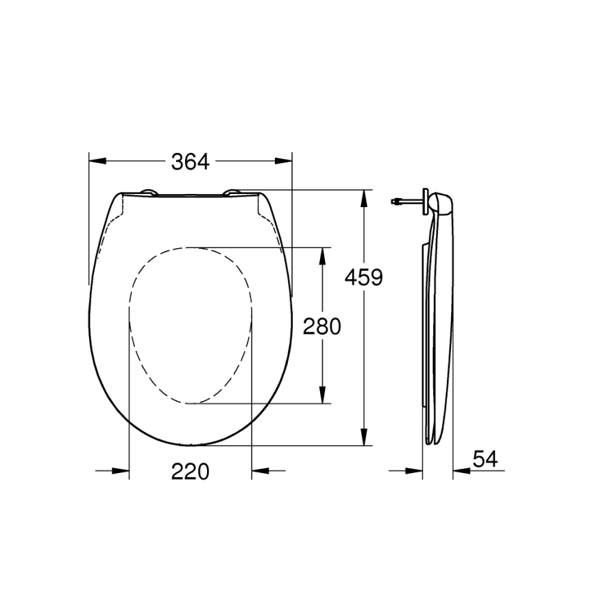 GROHE 39492000 - WC sedátko BAU CERAMIC durobílá
