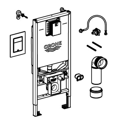 GROHE 39603000 - Sada 3 v 1 WC RAPID SLX 1,13 m lesklý chrom