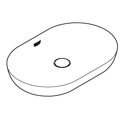 GROHE 3960800H - Umyvadlo na desku ESSENCE 600 × 400 mm keramika/bílá