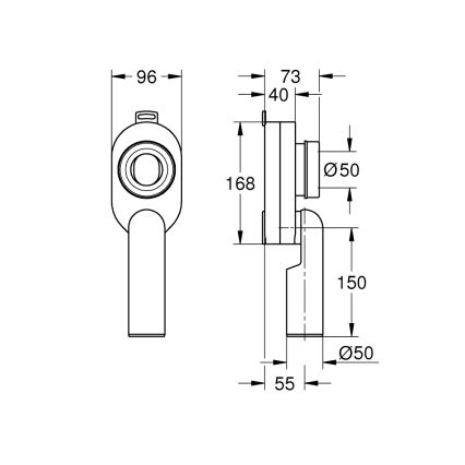 GROHE 39733000 - Pisoárový sifon BAU CERAMIC