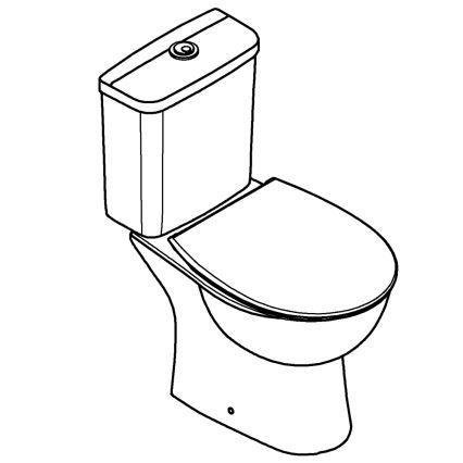 GROHE 39942000 - WC kombi sada BAU CERAMIC keramika/bílá