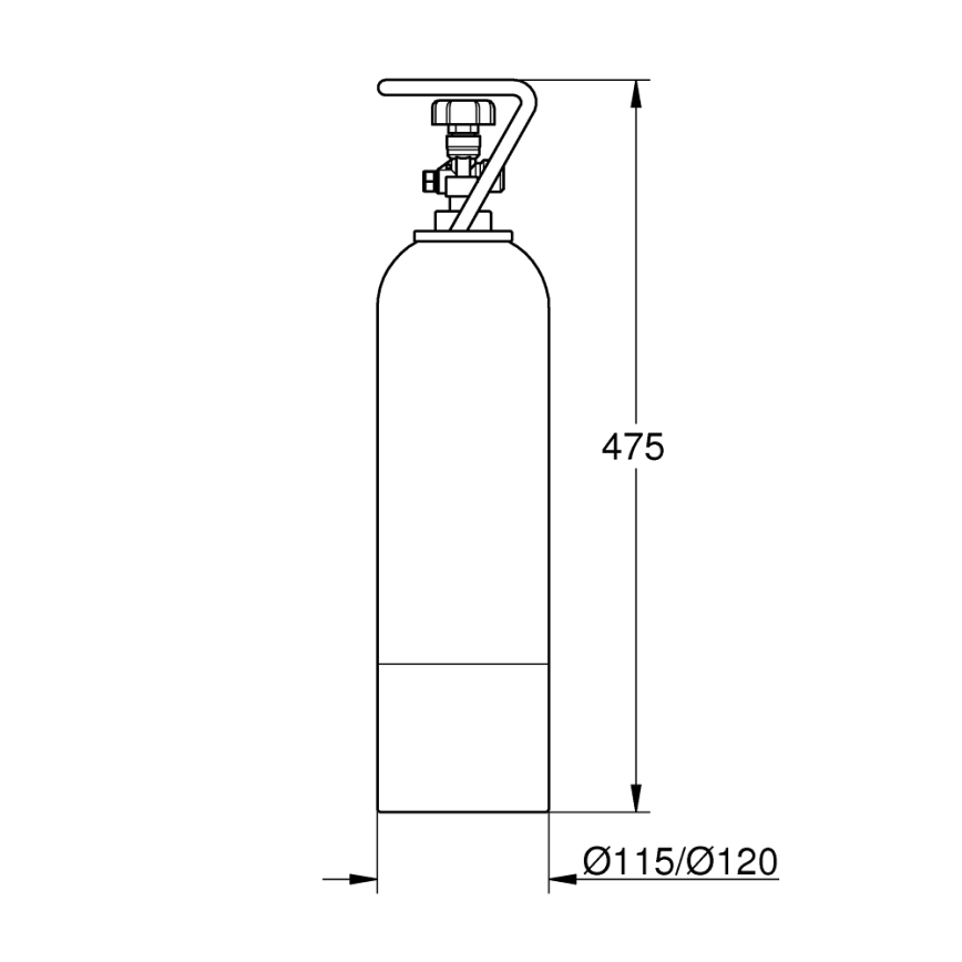 GROHE 40423000 - Startovní sada GROHE BLUE 2 kg CO2 lahev nerez