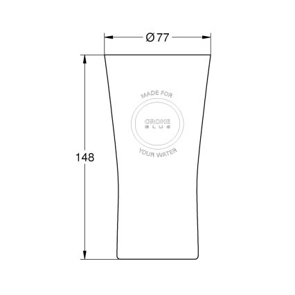 GROHE 40437000 - Sklenice BLUE 250 ml křišťál/čirá