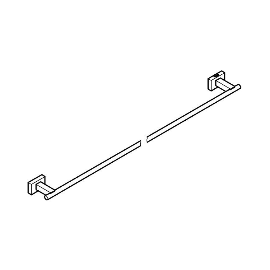 GROHE 40509AL1 - Držák na osušky ESSENTIALS CUBE 600 mm grafit