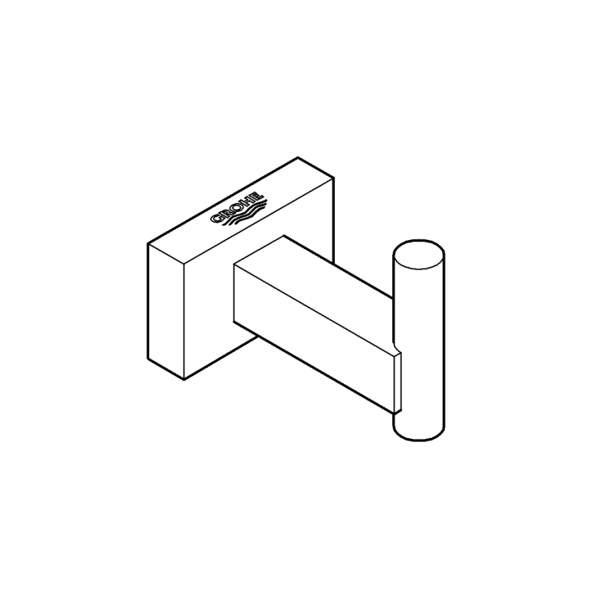 GROHE 40511AL1 - Háček na koupací plášť ESSENTIALS CUBE grafit