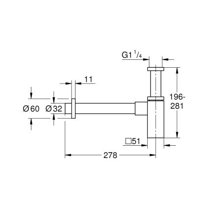 GROHE 40564A00 - Sifon SIFONY grafit