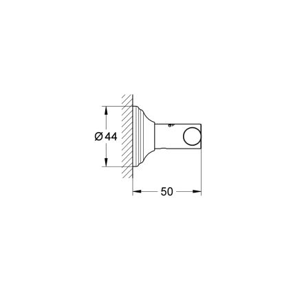 GROHE 40656001 - Háček na koupací plášť ESSENTIALS AUTHENTIC lesklý chrom
