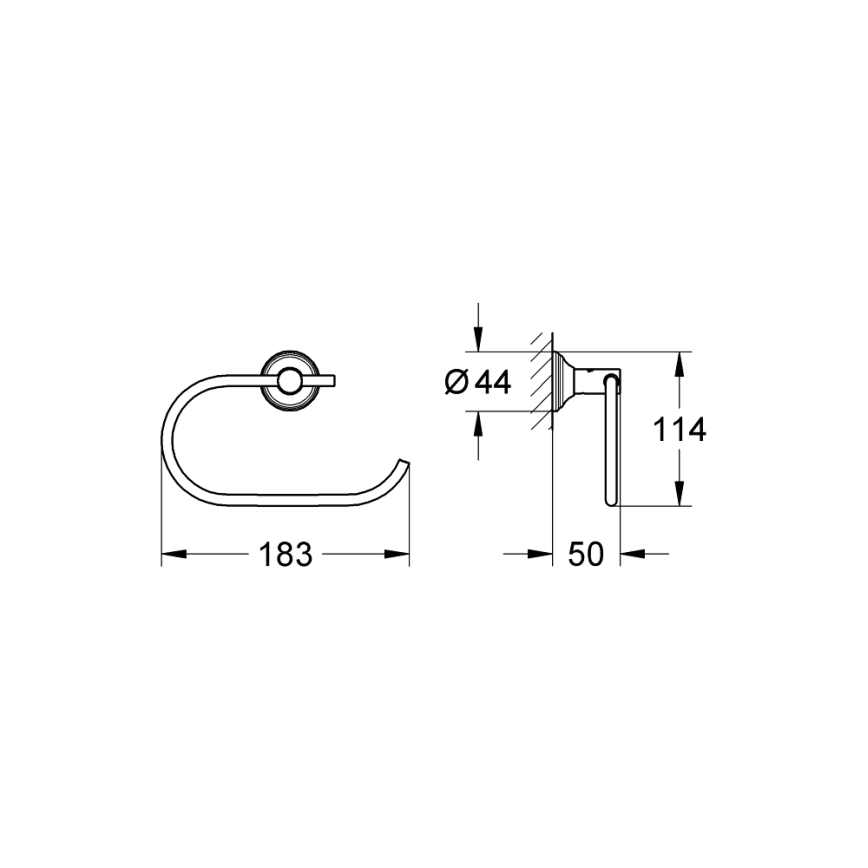 GROHE 40657001 - Držák toaletního papíru ESSENTIALS AUTHENTIC lesklý chrom