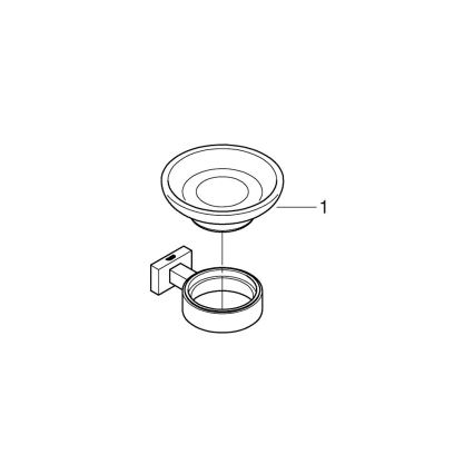 GROHE 40754001 - Miska na mýdlo ESSENTIALS CUBE lesklý chrom