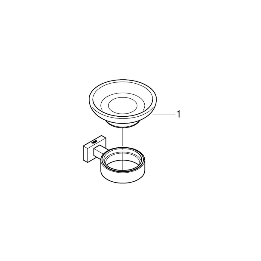 GROHE 40754001 - Miska na mýdlo ESSENTIALS CUBE lesklý chrom