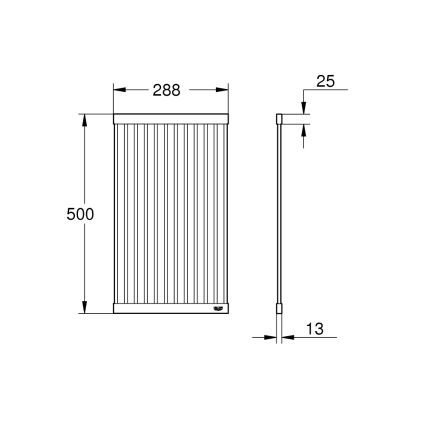 GROHE 40858SD0 - Odkapávač na nádobí 500 × 288 mm nerez
