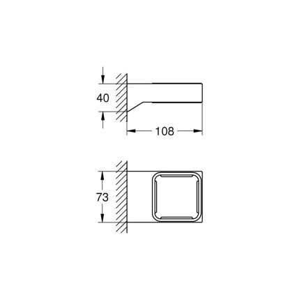 GROHE 40865000 - Držák SELECTION CUBE lesklý chrom
