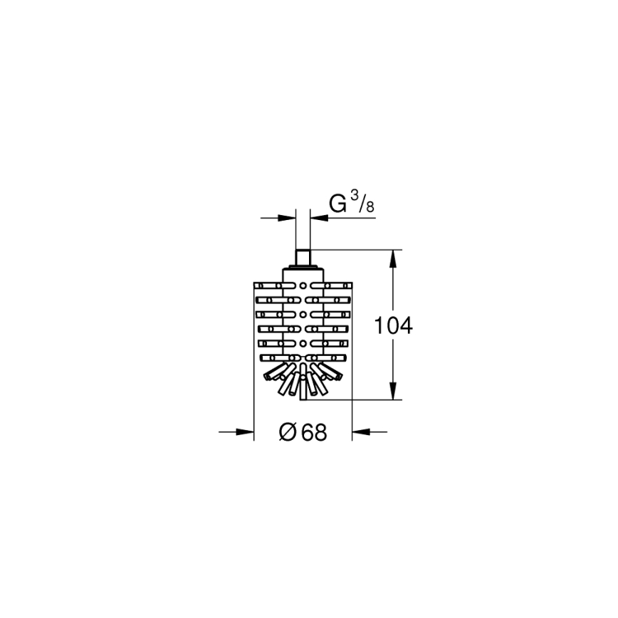GROHE 40870000 - Náhradní hlavice WC kartáče SELECTION CUBE bílá