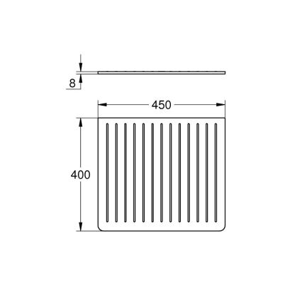 GROHE 40871K00 - Odkapávací deska 450 x 400 mm keramika/černá