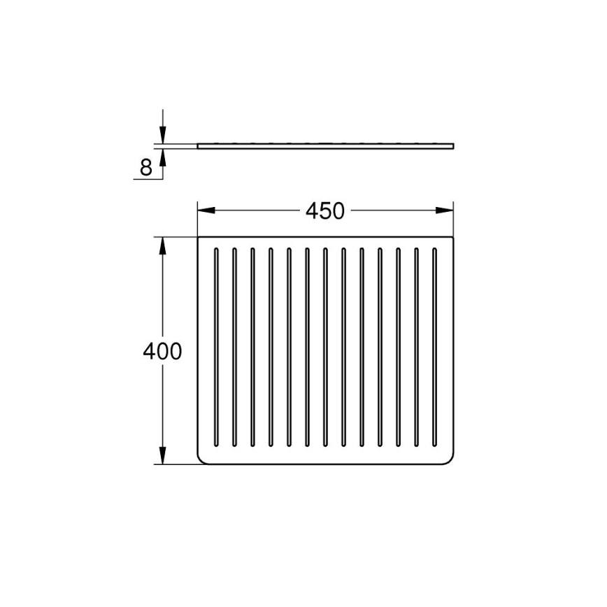 GROHE 40871K00 - Odkapávací deska 450 x 400 mm keramika/černá