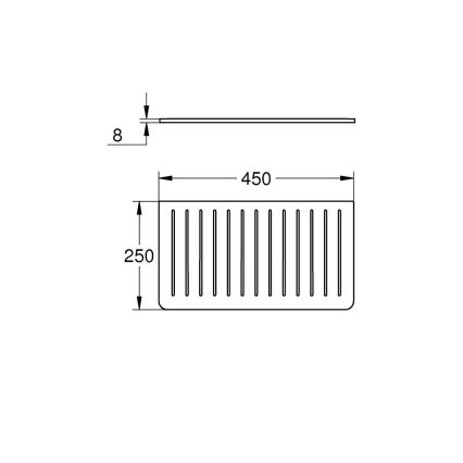 GROHE 40872K00 - Odkapávací deska 450 x 250 mm keramika/černá