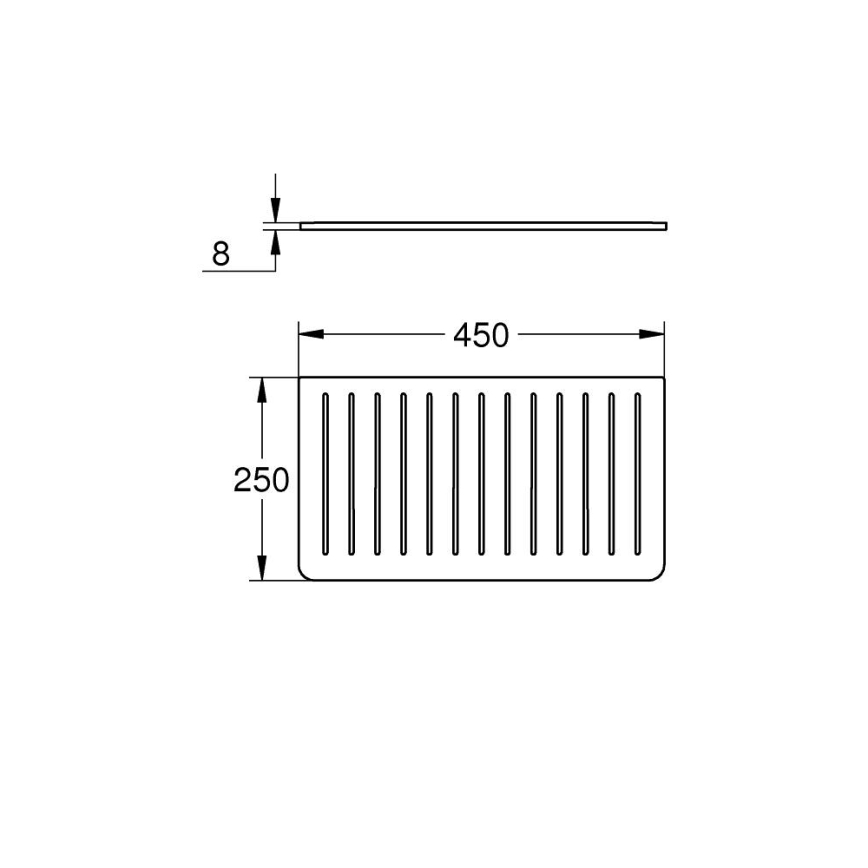GROHE 40872K00 - Odkapávací deska 450 x 250 mm keramika/černá