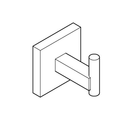 GROHE 40961000 - Háček na koupací plášť START CUBE lesklý chrom