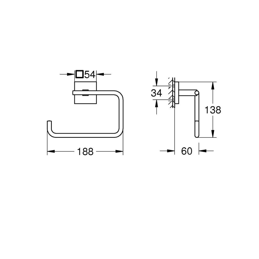 GROHE 40975DC0 - Držák ručníku START CUBE nerez